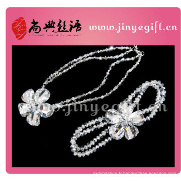 Bijoux fantaisie Cristal Zircon Floral Collier Set Imitation Bijoux